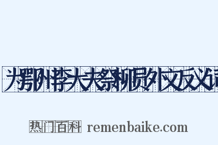 为鄂州李大夫祭柳员外文反义词是什么意思的图片